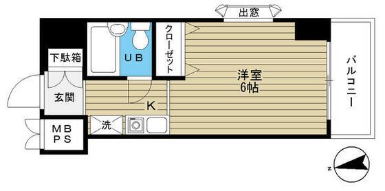 日神パレステージ目白(1K/4階)の間取り写真