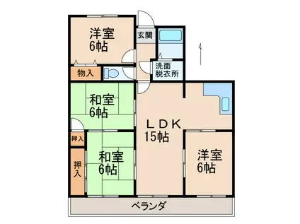 センチュリーパレス(4LDK/2階)の間取り写真