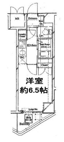 シンシアフォーディー五反田ウエスト(1K/3階)の間取り写真