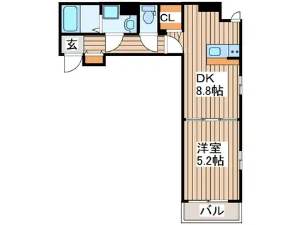 ヴィラ柏木I(1LDK/1階)の間取り写真