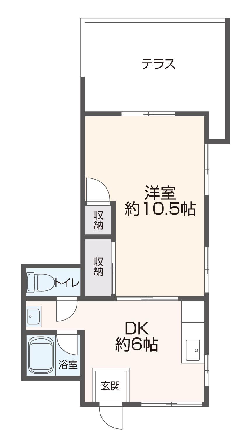 サイレンスハイム(1DK/1階)の間取り写真