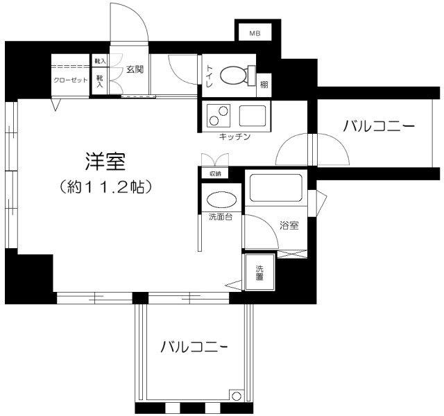 アクシア池袋(ワンルーム/9階)の間取り写真