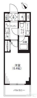 プレミアムキューブ大崎(1K/3階)の間取り写真