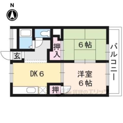 ハイムエアリー(2DK/3階)の間取り写真