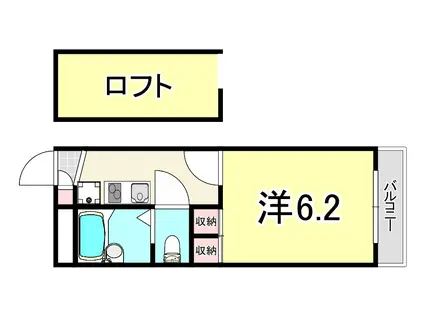 レオパレスアーデルII(1K/2階)の間取り写真