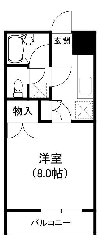 デイジー東原(1K/3階)の間取り写真