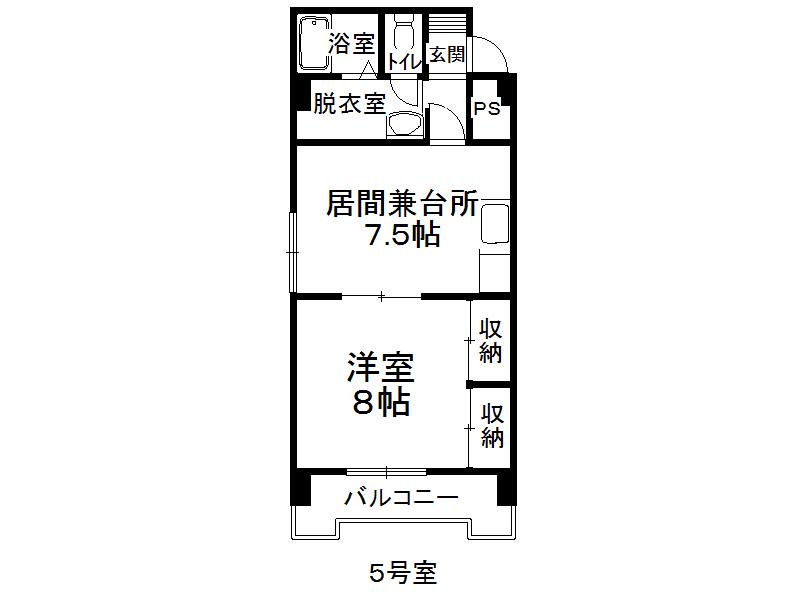 ハイム南町(1DK/3階)の間取り写真