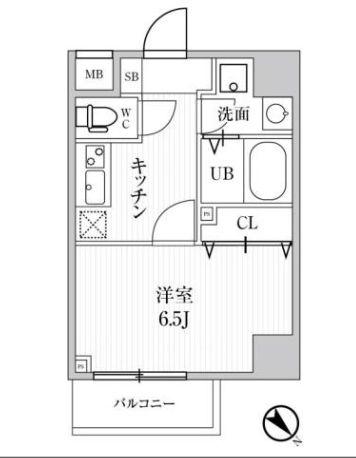 ALTERNA池袋イースト(1K/7階)の間取り写真