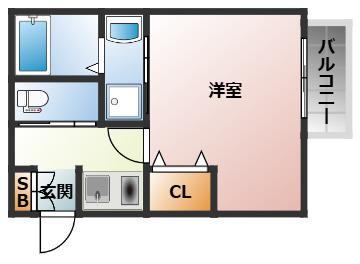 GOODLIFE鶴橋(1K/1階)の間取り写真