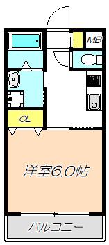 ラパンジール森ノ宮(1K/3階)の間取り写真