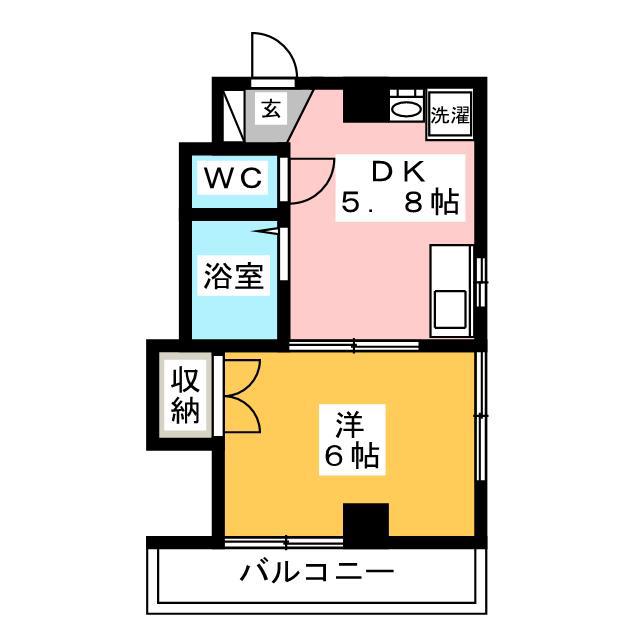 TAIYOPALACE西綾瀬(1DK/3階)の間取り写真