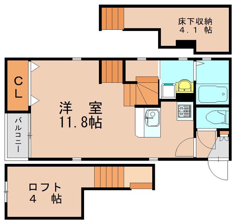 イルサンテII(ワンルーム/1階)の間取り写真