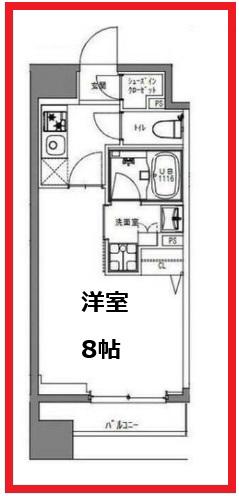 ラドゥセール秋葉原(1K/4階)の間取り写真