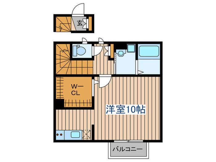 クラス新町(ワンルーム/2階)の間取り写真