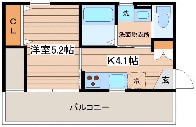 MONTANAS(1K/3階)の間取り写真