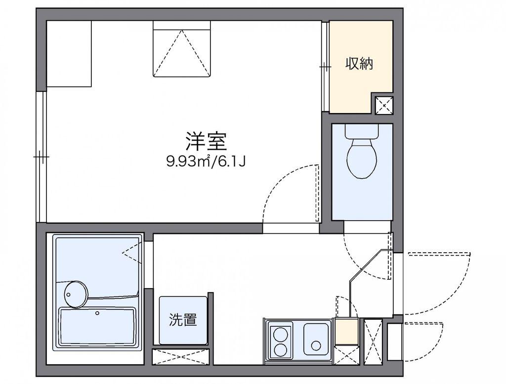 レオパレスエターナル(1K/2階)の間取り写真