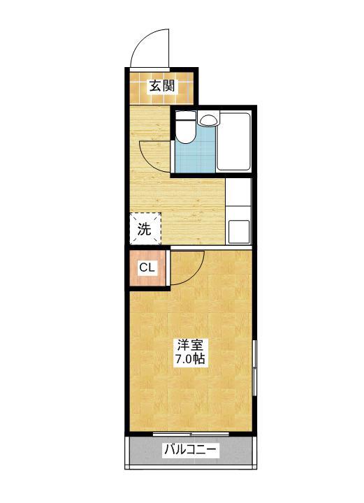 第二戸嶋屋ビル(1K/4階)の間取り写真