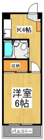 メゾンピュア(1K/1階)の間取り写真