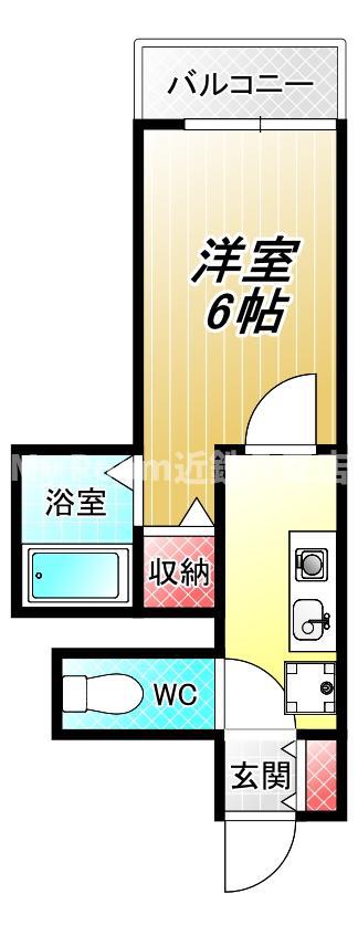 チェリーハイツ宮町(1K/1階)の間取り写真
