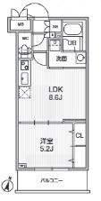 ALIVIS志村三丁目(1LDK/1階)の間取り写真