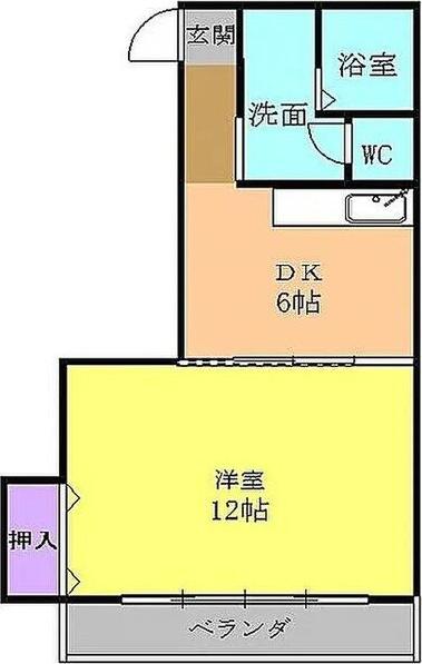 プレズ名古屋徳川(1DK/5階)の間取り写真