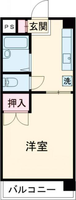ルネス・ヨコタ(ワンルーム/2階)の間取り写真