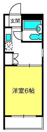 シャトール戸田公園第3(1K/4階)の間取り写真
