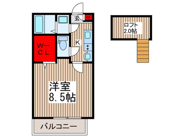 TST新所沢(1K/3階)の間取り写真