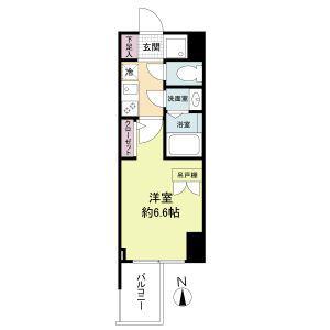 セレニテ谷町四丁目アリエ(1K/7階)の間取り写真