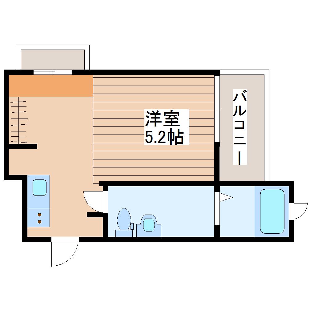 RETINA大手町(ワンルーム/1階)の間取り写真