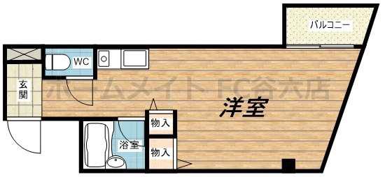 メゾン福栄(ワンルーム/2階)の間取り写真