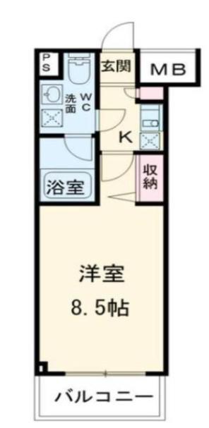 エルフォルテ赤羽西(1K/4階)の間取り写真