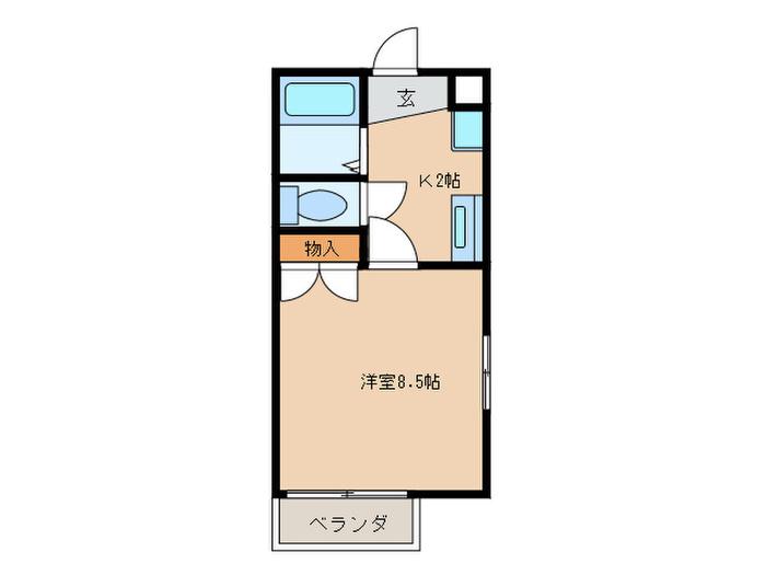 ラフォーレデュオ(1K/5階)の間取り写真