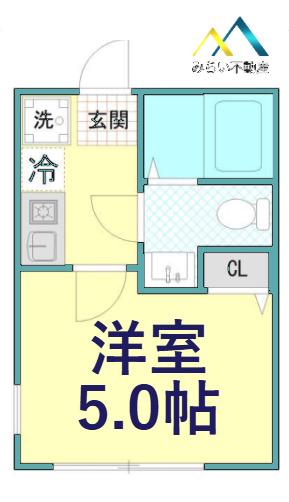 CORUJA(1K/1階)の間取り写真