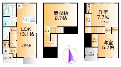 SOLANA(2LDK/1階)の間取り写真