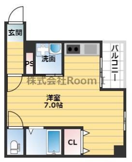 AK RESIDENCE(ワンルーム/6階)の間取り写真