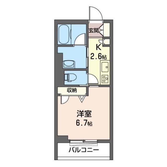 PETAL宮前平(1K/2階)の間取り写真