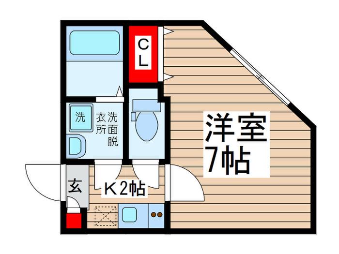 BEST STAGE 大島(1K/4階)の間取り写真