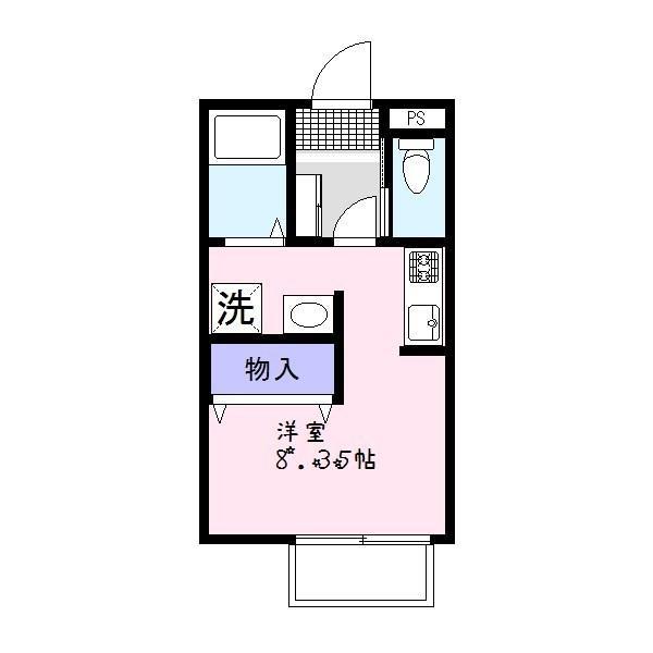 ラルベース南台(ワンルーム/2階)の間取り写真