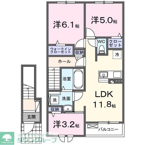 リュミエールII(3LDK/2階)の間取り写真