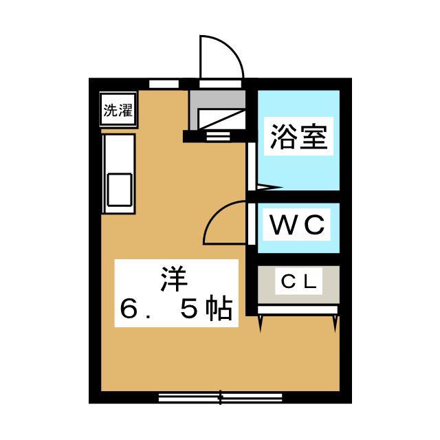 石井ハイツ(ワンルーム/1階)の間取り写真