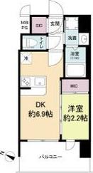 セレニテ十三ミラク(1DK/5階)の間取り写真