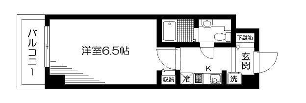 シャイン小石川(1K/2階)の間取り写真