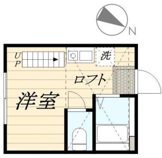 G・Aヒルズ小田2丁目B棟(ワンルーム/1階)の間取り写真
