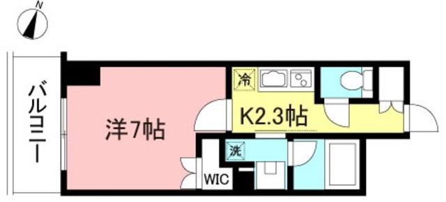 プライムメゾン初台(1K/12階)の間取り写真