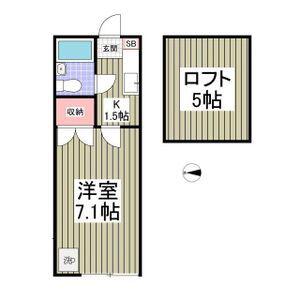 アザレア(1K/2階)の間取り写真