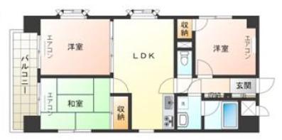 フロイデ目白(3LDK/4階)の間取り写真