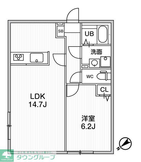 TS CUOREお花茶屋(1LDK/1階)の間取り写真