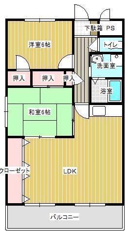 メゾン・エトワール(2LDK/3階)の間取り写真