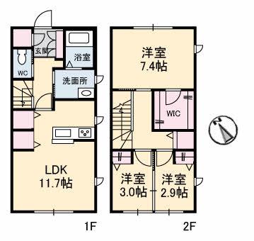 シャーメゾンアベニューII(3LDK/1階)の間取り写真